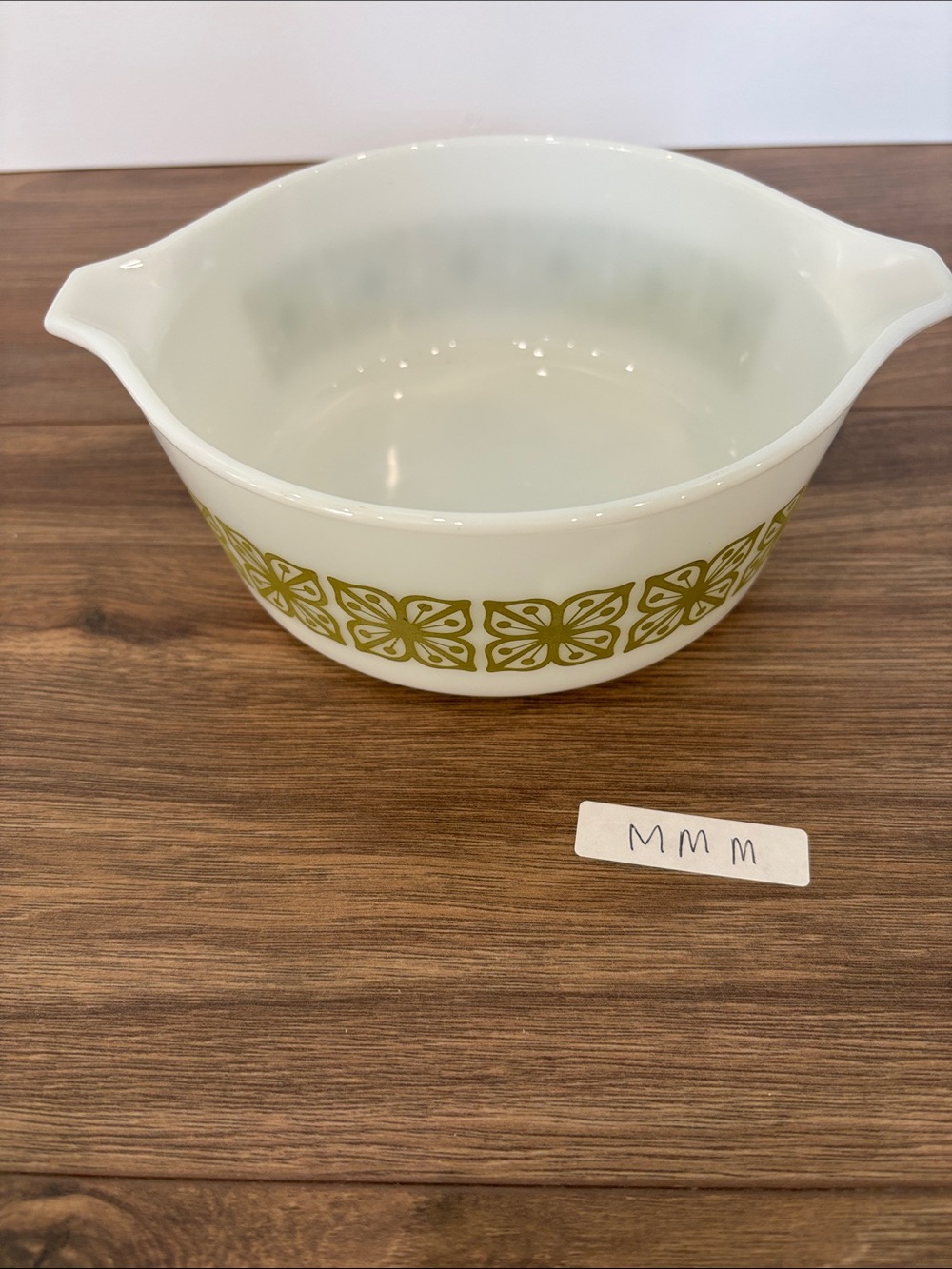 Pyrex Verde Square Flower 472